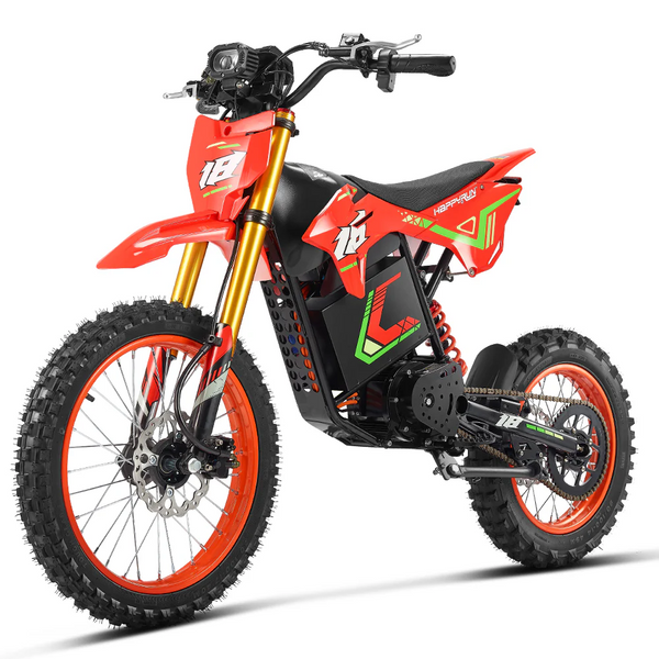 HappyRun Electric Dirt Bike with Mid-Drive for Teens & Adults